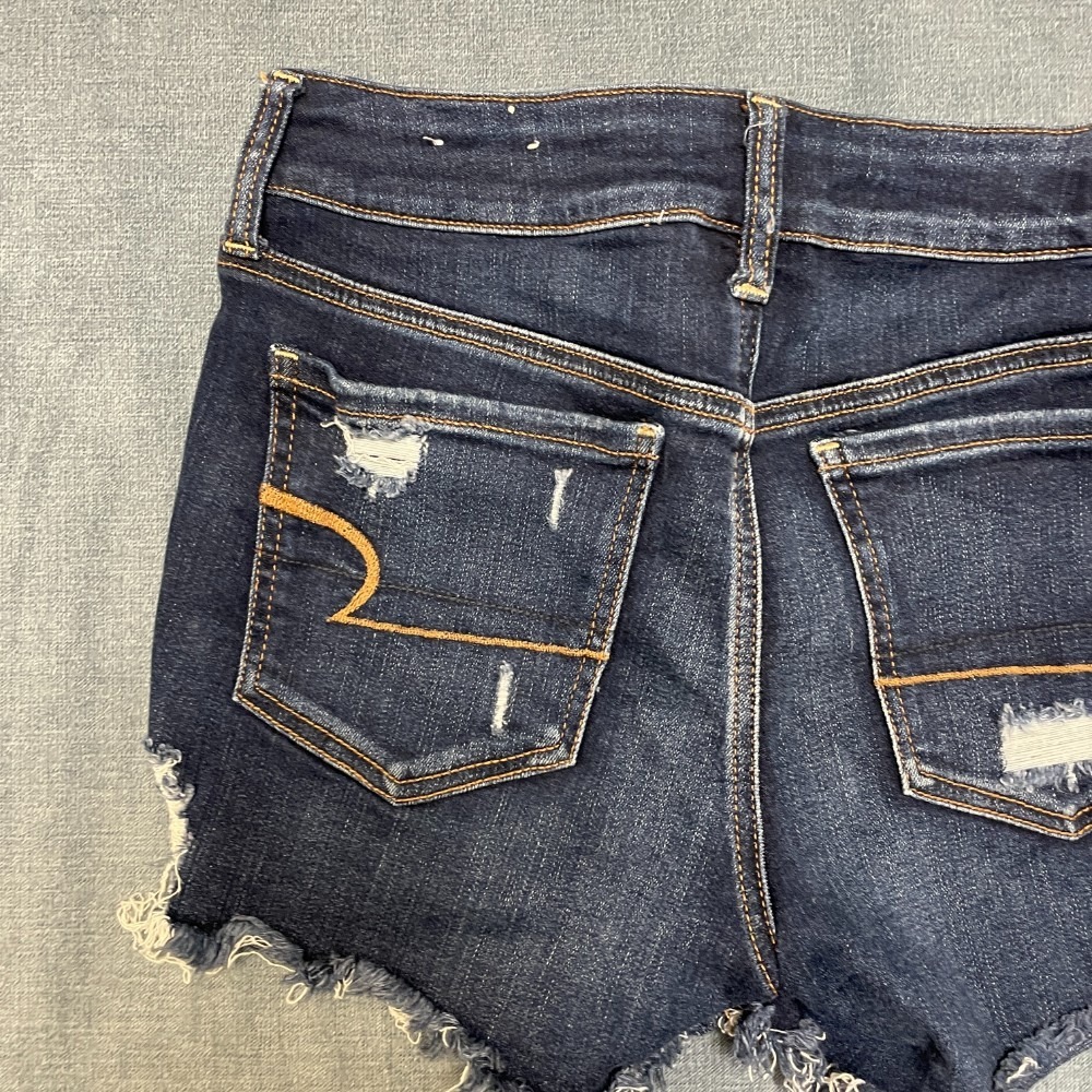 American Eagle Outfitters Next Level Stretch Cut Off Shorts Womens 30 Blue Denim - Picture 8 of 9